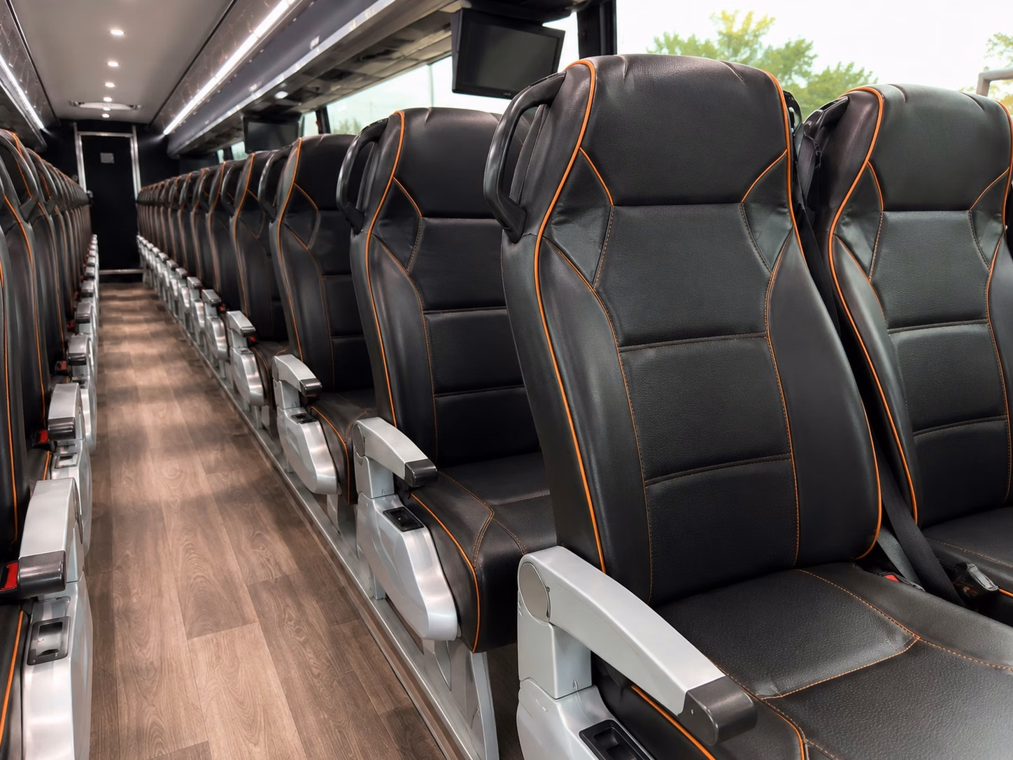 pasadena charter bus interior gallery