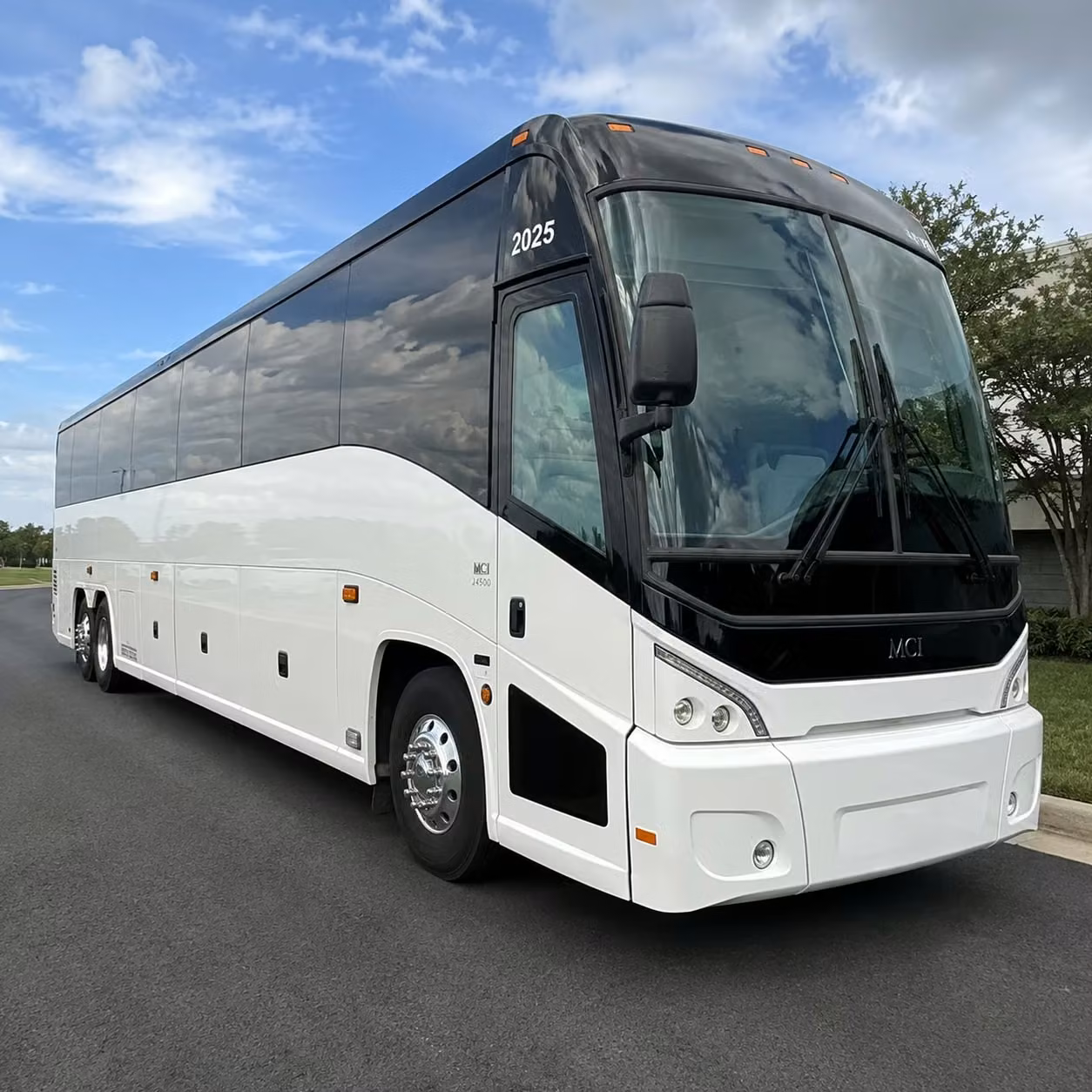 pasadena charter bus rental exterior